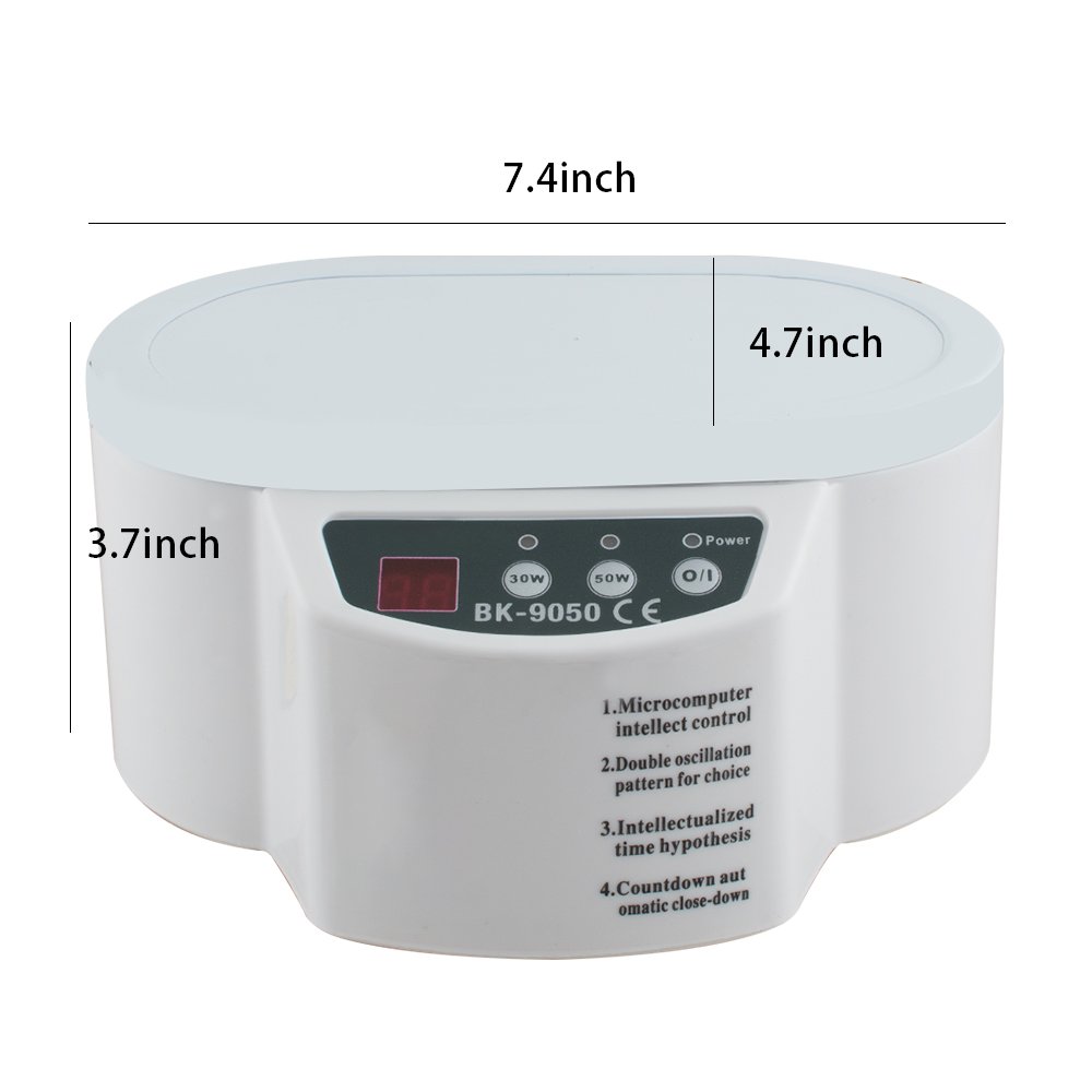 Zorvo Digital 600ml Mini Ultrasonic Cleaner Washer for Jewelry Glasses Watch Lens Eyeglasses Dentures Cleaning Machine 30W/50W