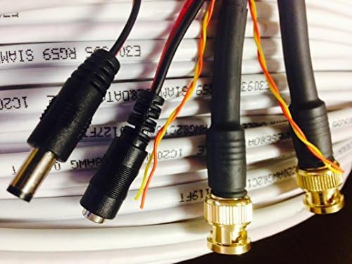 100' WHITE HD-SDI COMPRESSION BNC VIDEO RG59-RS485-POWER PTZ DATA SIAMESE HD-SDI CABLE 18/2