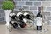 KitchenEdge Annabel 6 Bottle Metal Wine Rack for Tabletop or Countertop, Free Standing, Metal (Black)