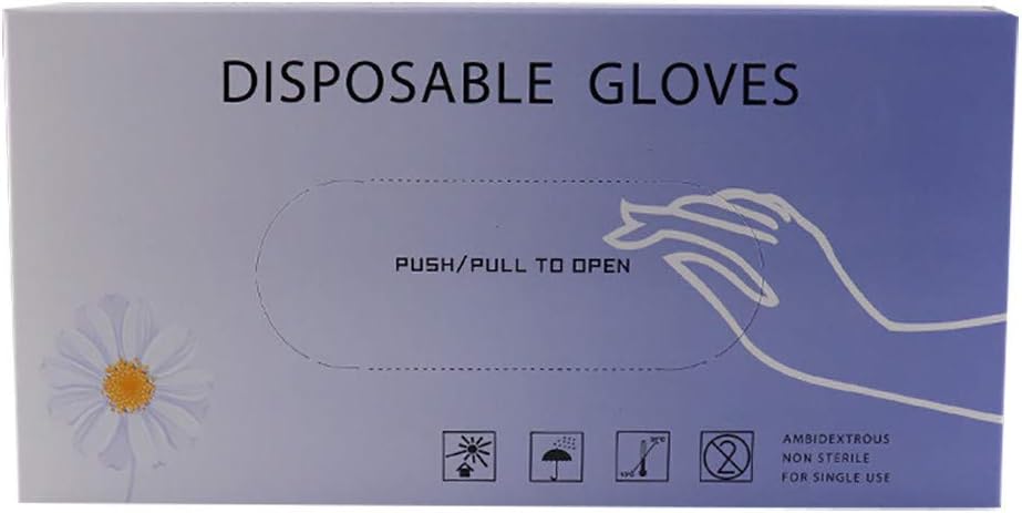 FACAIAFALO Nitrile Disposable Gloves 50 pcs Latex Rubber Free Gloves Food Grade Gloves Cleaning Safety Work Transparent