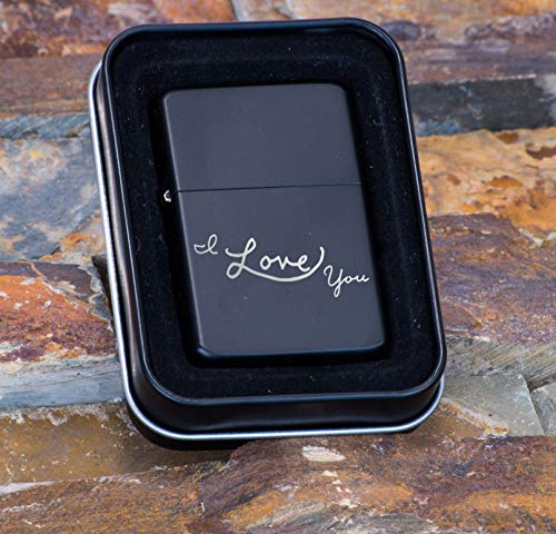 I Love You Flip Top Lighter, Awesome for Him or Her, Boyfriend Girlfriend Birthday, Smoker Gift