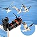 AQwzh Phone Camera Lens, 12X Zoom Telephoto Lens for Smartphone 2 in 1 HD Dual Focus Monocular for Adults Clip on Telephone Lens Kit