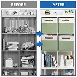 Temary 12 Inch Fabric Storage Cubes Storage Bins
