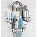 JIADIXI MetroDÃcor mDesign Swing Bathroom Shower Caddy for Tall Shampoo and Conditioner Bottles, Bronze