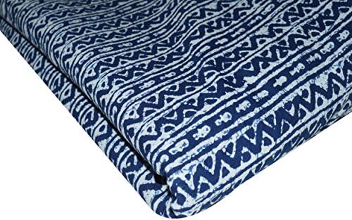 Indian Handmade Hand Block Bagru Print 100% Cotton Flower Printed Fabric Dressmacking Fabric Art & Craft Fabric Patch Work Fabric Home Décor Fabric 2.5 Yard Fabric Sold by Ramdev Handicraft