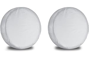 Jusen Durable Tire Cover Set of 2 - Heavy Duty Outdoor Waterproof Sunscreen Dustproof Tire Wheel Protector for Trailer, Campe