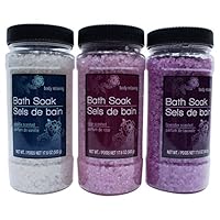 Greenbrier Body Relaxing Bath Salts Scented Spa, Rose Lavender Vanilla Mineral Set, 17.6 oz.