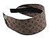 Girliber Handmade Wide Headband, Headband for Women, Headband for Girl, Brown Clover Wide Headband, 2.5 in Wide Headband