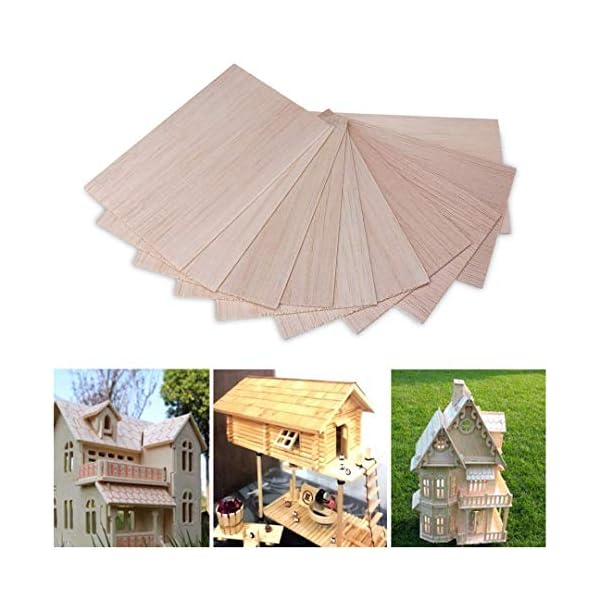 BB Holzplatte, 30Pcs Sperrholz, Holzplatten, Sperrholz-Platte, Hobby Holz Sperrholz Platte, Quadratische Holzscheiben… – Bild 8