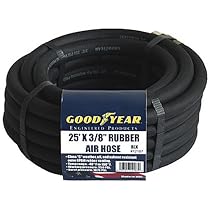 Goodyear Rubber Air Hose - 3/8in. x 25ft., Black