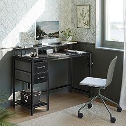 CubiCubi 47 Inch Computer Desk with Drawers and