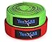 Yes4All Yoga Stretch Strap with Loops – Exercise Yoga Strap for Stretching, Flexibility, Physical Therapy & Rehab (10 Loops, Combo Black/Green + Black/Red)