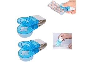Yeanifeana 2 Pcs Portable Travel Pill Popper Tool, Portable Pill Taker, Blister Pack Opener, Portable Travel Tablet Dispenser