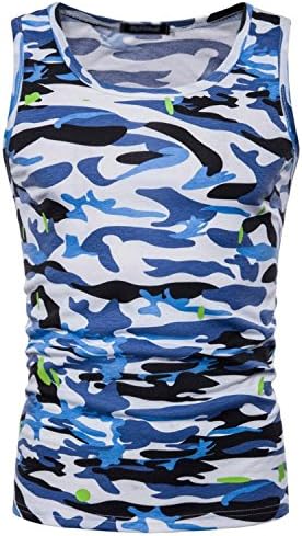 BRITTANY TINCHER Men Fashion Tank Tops,Men Camouflage Sleeveless Round Neck Slim Fit Compression Shirt Blouse Vest