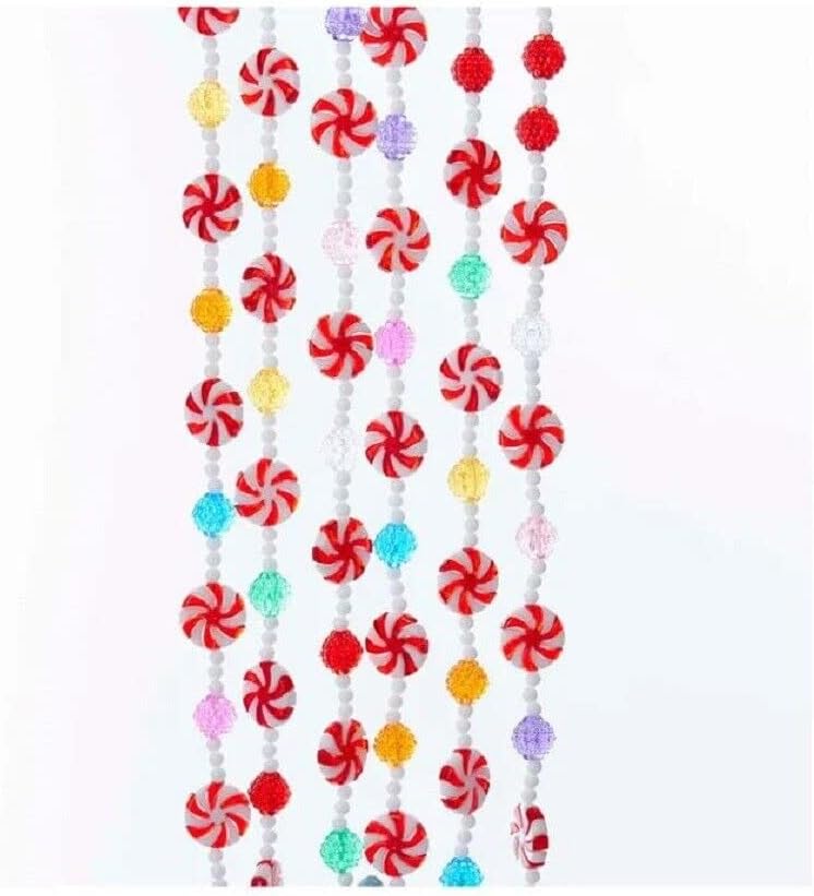 Wreaths, Garlands & Swags - Kurt Adler 9' Plastic Multi Candy Garland