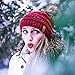 FURTALK Winter Cute Fur Pom Beanie Hat Warm Oversized Chunky Cable Knit Slouch Beanie Hats for Women