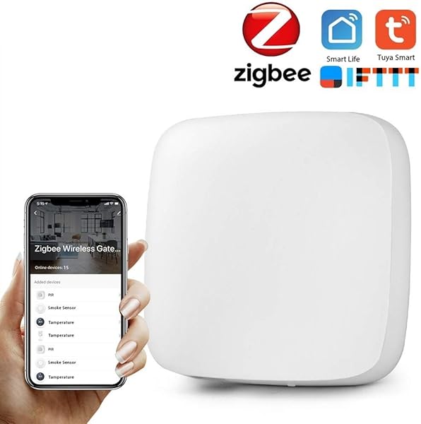 Alimentado por Tuya ZigBee con cable Smart Gateway Hub Smart Home Bridge APP Control remoto Centro WIFI y conexin de cable de red para todos los productos inteligentes Tuya ZigBee 3 0