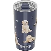 SERENGETI Goldendoodle 20 Oz. Stainless Steel, Vacuum Insulated Tumbler with Spill Proof Lid - 3D Print - Insulated Travel mug for Hot or Cold Drinks (Goldendoodle Tumbler)