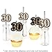 Adult 30th Birthday - Gold - Paper Straw Decor - Birthday Party Striped Decorative Straws - Set of 24