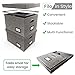 File Boxes for Hanging Files | Decorative Hanging File Folder Organizer with Lid | Portable Filing Box Features Patent-Pending Folder Glides for Easy Movement | Gray Linen Storage Solutions - Set of 2