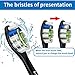 Compatible Philips Sonicare DiamondClean and Exceptional Plaque Control Brush Heads, 8 Pack, Black, HX6068. Up to 6x more Plaque than a Manual Toothbrush. This Product has Patent, Protected by US Law.