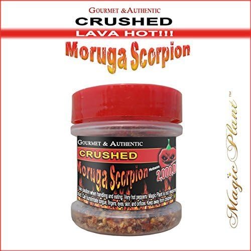 Moruga Scorpion Pepper Flakes / Crushed - 1/2oz in a plastic Jar with sifter lid by Magic Plant