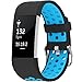 SKYLET Compatible with Fitbit Charge 2 Bands for Men Women, 3 Pack Breathable Silicone Replacement Sport Wristbands Compatible with Fitbit Charge 2 with Secure Clasp Men Women Large Small