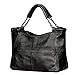Jack&Chris Splicing Satchel Crossbody Bags for Women Leather Top Handle Handbags, WB503 (Black) ...
