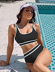 BMJL Women's High Waisted Bikini Sets Sporty Two