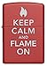 Zippo Keep Calm Lighter, Red Matte