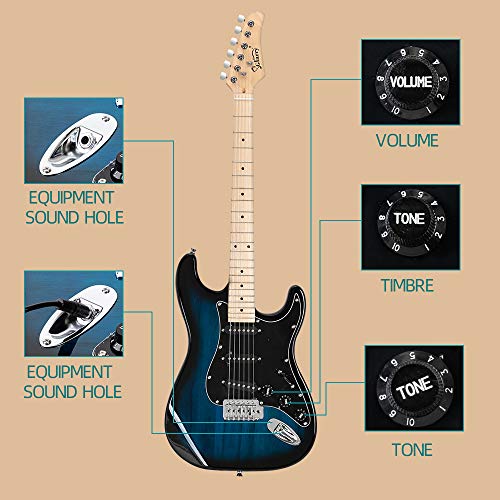 image for GLARRY Full Size Electric Guitar for Music Lover Beginner with 20W Amp