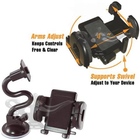 CostMad Universal 360 Rotatable Cradle Windscreen In Car Suction Mount Holder with Photo Slot Adjustable holder to fit for suit Apple i-Pod iPod Nano 1G 2G 3G 4G 5G 2GB 4GB 8GB 16GB, iPod Mini, iPod U2, iPod Click Wheel, iPod Video 30GB 60GB 80GB, iPod Classic 80GB 120GB 160GB, iPod Touch 1G 2G 3G 8GB 16GB 32GB 64GB and iPhone i-Phone 1G 3G 3Gs 4 4G 4GB 8GB 16GB 32GB etc