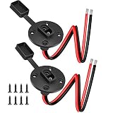 SAE Connector, Electop Solar Weatherproof SAE Socket Sidewall Port, SAE Cable Quick Connect Panel Mount Universal Flush-Mountable Connector for Solar Generator Battery Charger with 8 Screws(2 Pack)