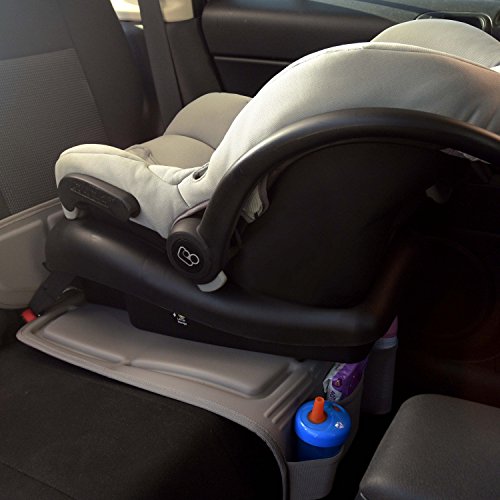Travel Bug Heavy Duty Infant & Toddler Car Seat Protector for Rear and Forward Facing Baby Car Seats - Grey - Thumbnail 4