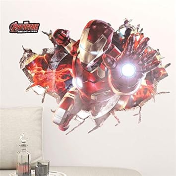 Amazon Com Wall Art Graphic The Avengers Ironman Smashed