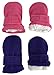 N'Ice Caps Little Kids and Baby Easy-On Sherpa Lined Fleece Mittens - 2 Pair Pack