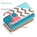 iphone 6 case,BAISRKE[2in1] Heavy Duty Hybrid Hard Case for Apple Iphone 6, 6s, 6g, 6th Generation,Powder Blue Mint Teal and Coral Pink Split Chevron Design Cover (Teal Silicone Shell)