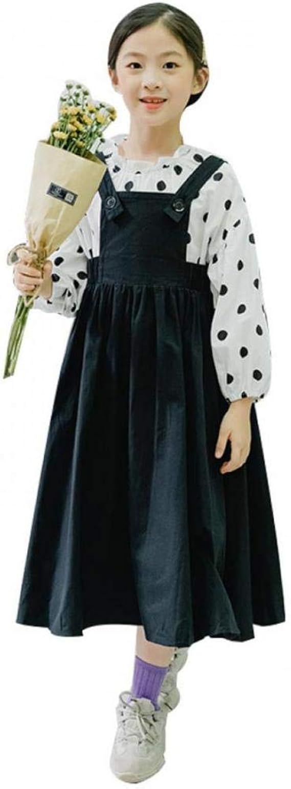 Amazon Aculldo 子供服 女の子 ワンピース 可愛い キッズ服 長袖 トップス ガールズ ジャンパースカート おしゃれ スカート 韓国風 快適 子供ドレス カジュアル 普段着 入学式 卒業式 通園 通学 秋冬 ワンピース チュニック 通販