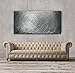 YaSheng Art - 24x48 Inch Large Abstract Art Oil Paintings on Canvas Silver Gray Gradient color Abstract Artwork Modern Home Decor Canvas Wall Art Ready to Hang for Living Room Bedroom