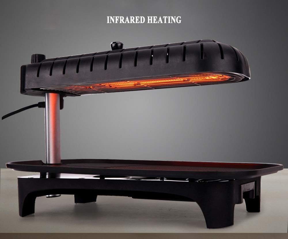 review 3D Infrared Electric BBQ Table Top Grill,Family Health Grill,Non-Stick Plates,Intelligent Constant Temperature Design,1400W