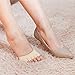 Wecando 5 Pairs Fore Foot Cushion Sole Protectors Covers Pads Toe Separating Socks (Khaki)