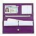 Lavemi Ultra Slim Thin Leather Women Wallet RFID Blocking Credit Card Holder Bifold Long Ladies Billfold (Violet)