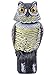 Ohuhu Horned Owl Decoy with Tweet, Light-control System Natural Enemy Pest Deterrent Scarecrow with Rotating Head Pest Control Repellents