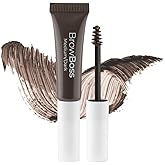 MCoBeauty - Brow Boss Glue & Set - Dark Medium Semi-Tinted Brow Gel for Natural Tint, Long-Lasting Hold and Effortless Brow Styling - Vegan, Cruelty Free Cosmetics - Eyebrow Makeup, Stocking Stuffers