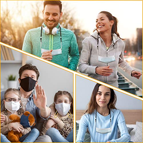 10PCS Face Mask Lanyard for Kids/Adults, Adjustable Length Mask Lanyard With Clips,Comfortable fits Back of Head or Neck, Relax Your Ear, Holder Strap to Keep Around Neck for Your Convenient Life