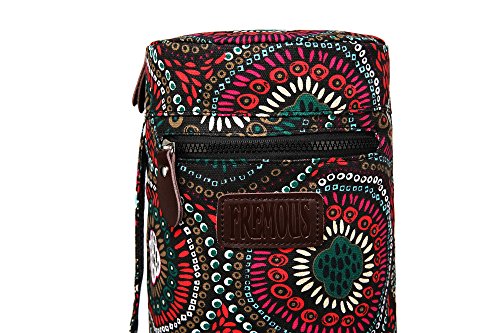 Fremous Yoga Mat Bag and Carriers for Women and Men - Double Storage Pocket - Easy Access Zipper - Adjustable Shoulder Strap and Handle (Circle)