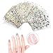 3D Design Nail Art Stickers, 50 Sheets Self-Adhesive Tip Decals Manicure DIY Decoration Tools
