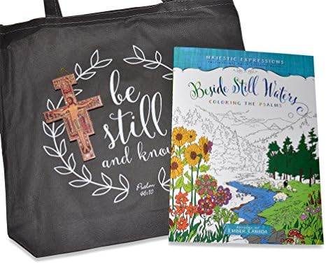 Christian Gift Set | Wall Cross, Adult Coloring Book, Tote Bag | Mother's Day Gift, Confirmation Gift, Birthday Gift