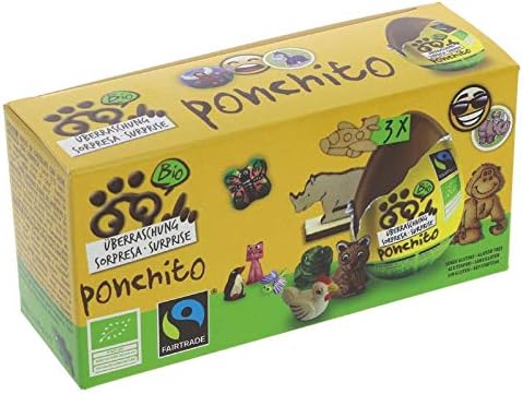 PONCHITO | 3 Pack- Milk Choc Surprise Egg | 9 x 3 x 20g (UK)