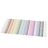DECORA 3-5mm Mix Color Half Pearl Stickers on Acrylic Rhinestone Sheets 900 Self Adhesive Gems